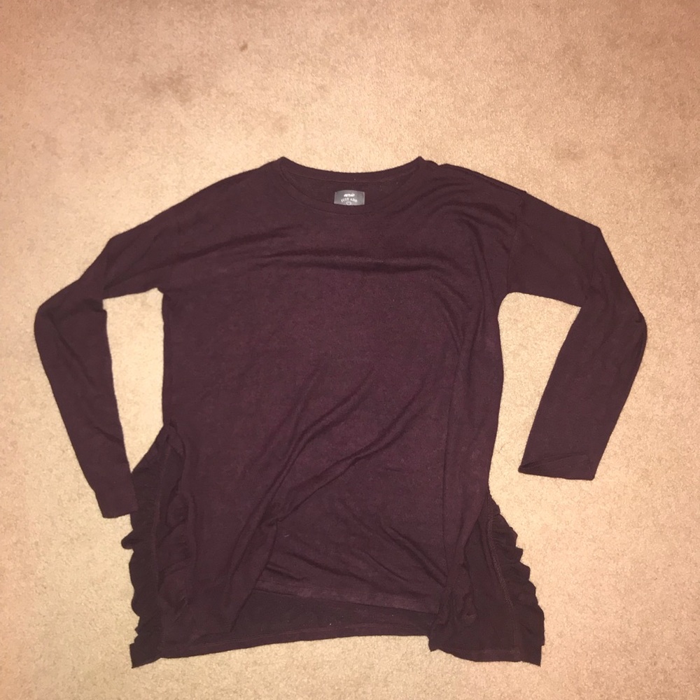 Dark Purple Soft Aerie Long Sleeve Tee
